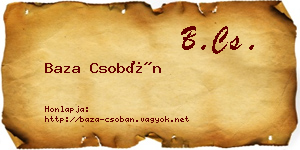 Baza Csobán névjegykártya